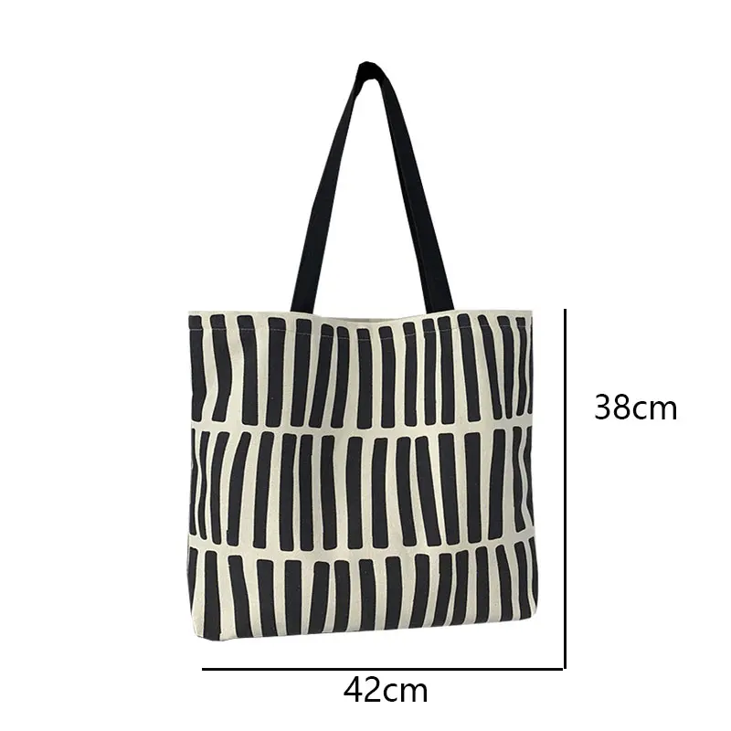 Women Canvas Tote Bag Fashion Korean Cotton Cloth Eco Reusable Shopping Bags Large Ladies Shoulder Shopper Bag Student Handbags