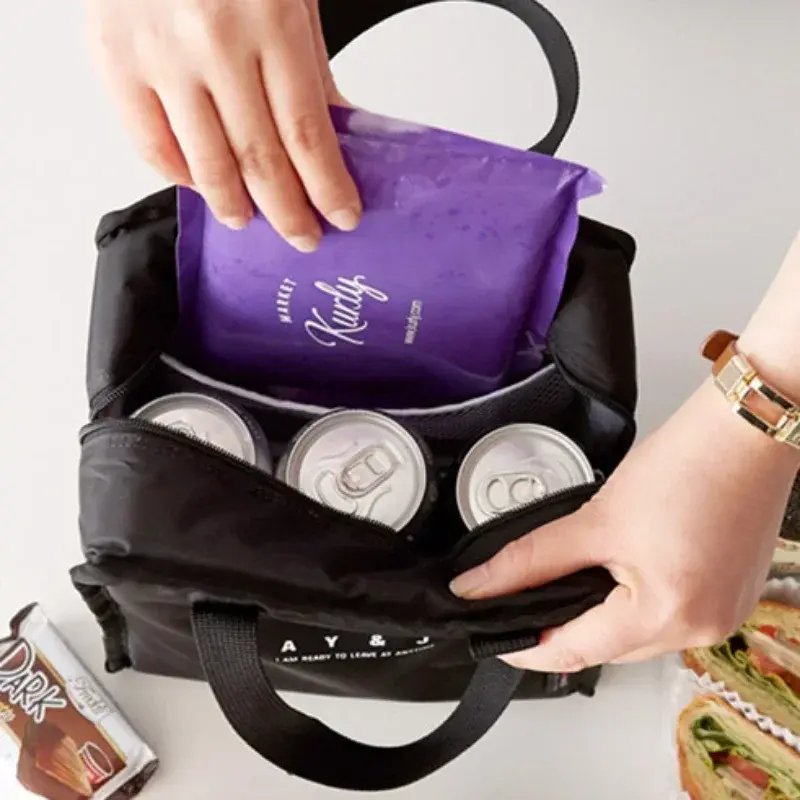 Lunch Bag Office Worker Bring Meals Thermal Pouch Child Picnic Beverage Snack Fruit Keep Fresh Handbags Food Bags