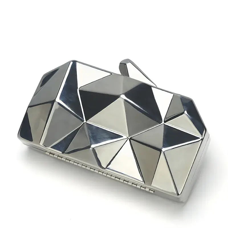 Women's Handbag Bags for Women 2024 Clutches Fashion Geometric Mini Party Evening Purse Crossbody Shoulder Bag Gold Box Clutch