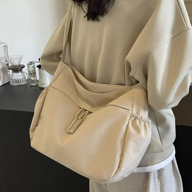 Fashion Nylon Hobos Crossbody Bags Solid Casual Zipper Women's Bags 2025 High Capacity Solid Color Single Shoulder Totes Bag