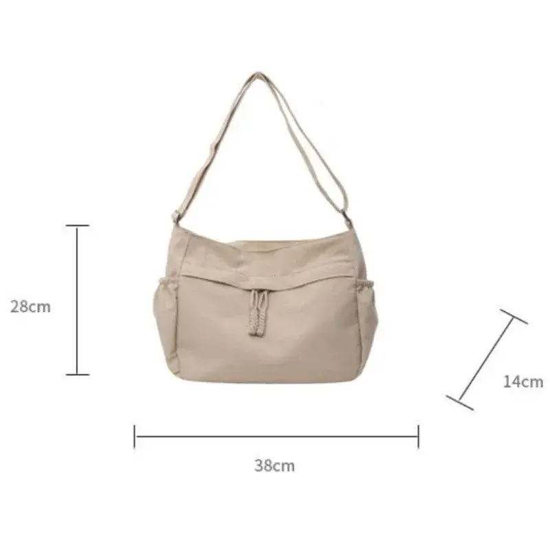 Fashion Nylon Hobos Crossbody Bags Solid Casual Zipper Women's Bags 2025 High Capacity Solid Color Single Shoulder Totes Bag