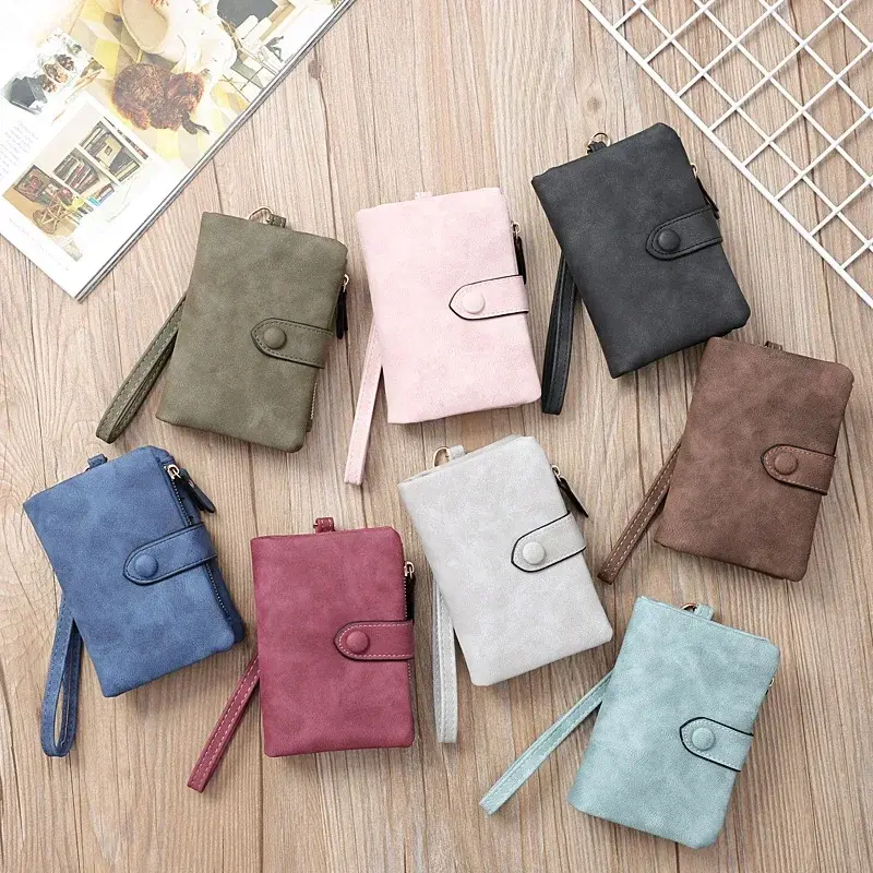 Leather Women Wallets Coin Pocket Hasp Card Holder Money Bags Casual Long Ladies Clutch Phone Purse 6 Color