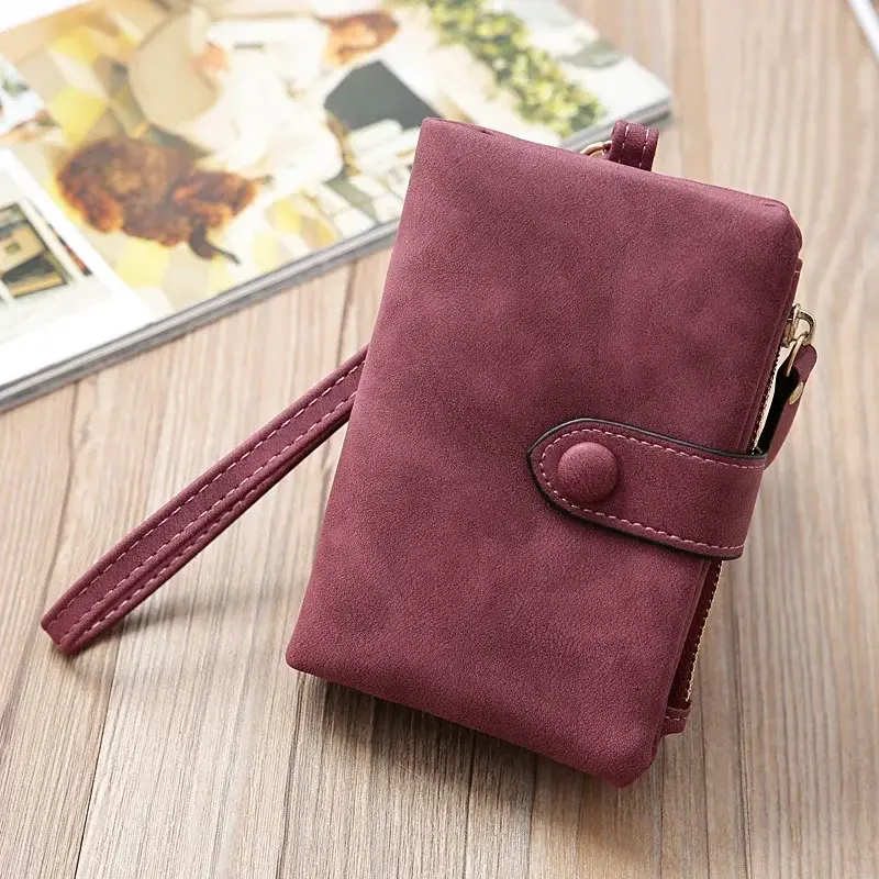 Leather Women Wallets Coin Pocket Hasp Card Holder Money Bags Casual Long Ladies Clutch Phone Purse 6 Color