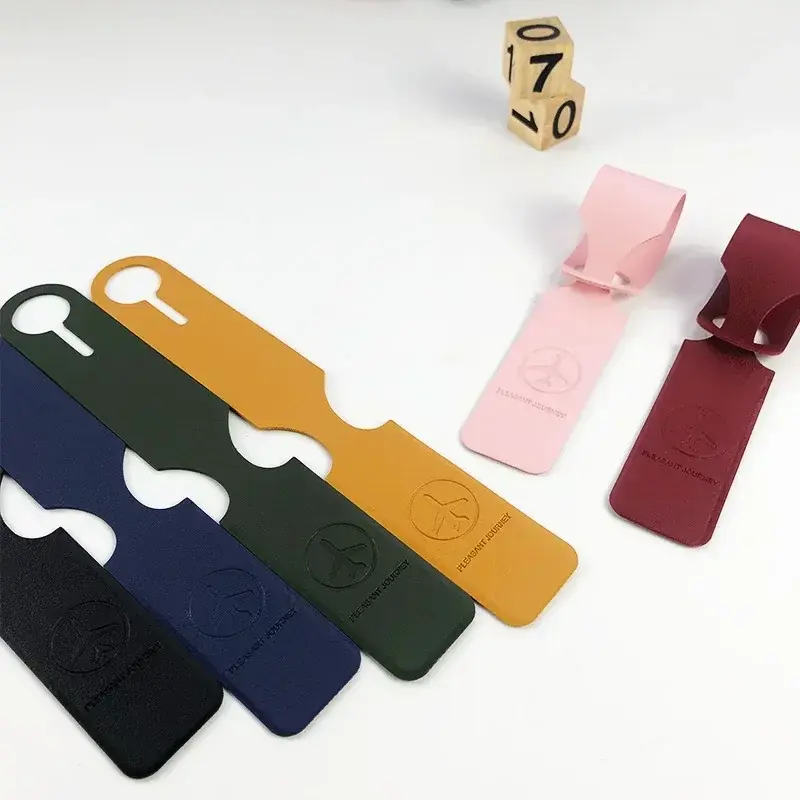 1PC PU Leather Luggage Tag Creative Baggage Suitcase Identifier ID Addres Holder Boarding Tags Portable Label Travel Accessories