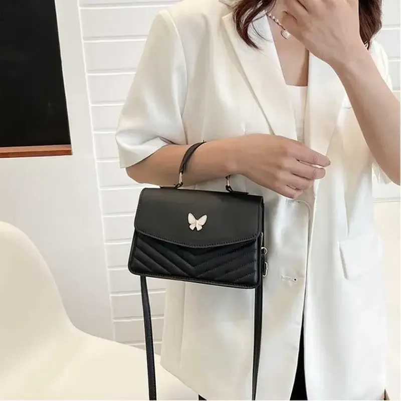 PU Versatile and Fashionable Portable Small Square Bag Single Shoulder Crossbody Bag Luxury Designer Handbag Bolsas De Mujer