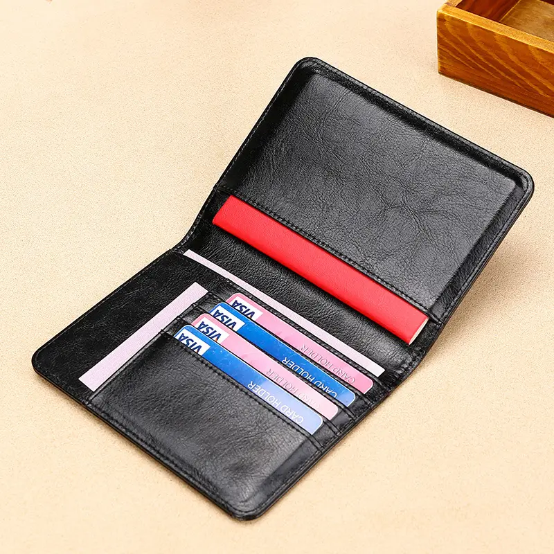 Passport Holder RFID Blocking Genuine Leather on Cover for Passport Bag Multifunctional Travel Air Ticket Leather Case Wallet
