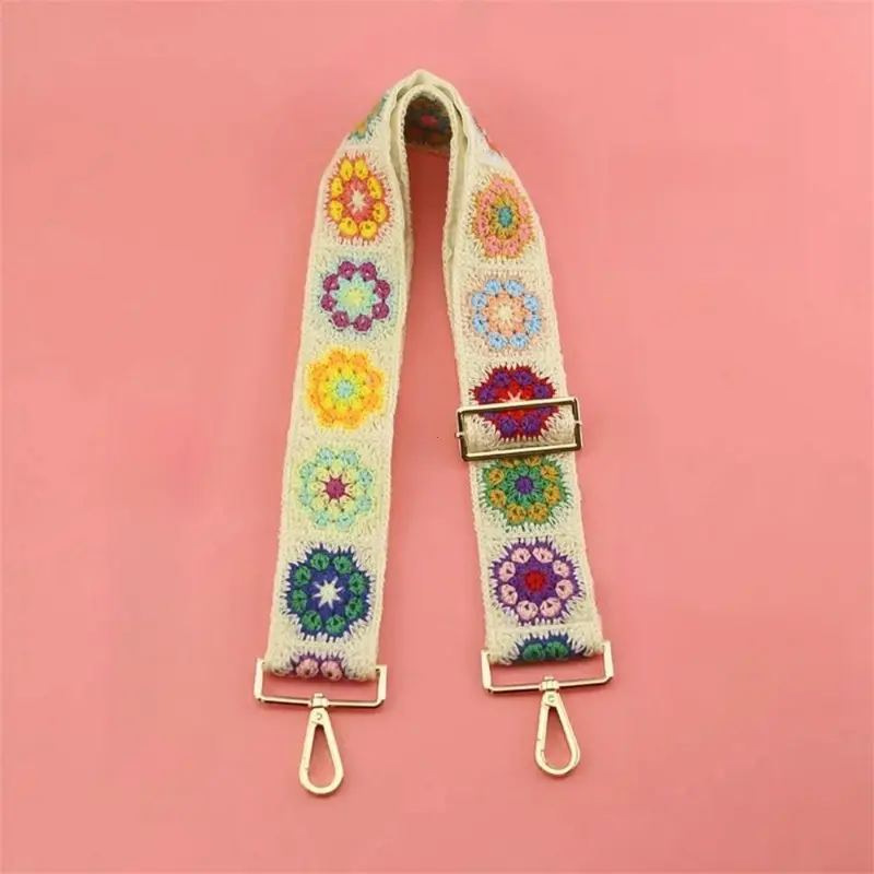 Hand Embroidered Vintage Style Shoulder Strap Multipurpose Fashion Purse Handbags Accessories Adjustable Comfort Accessory Strap
