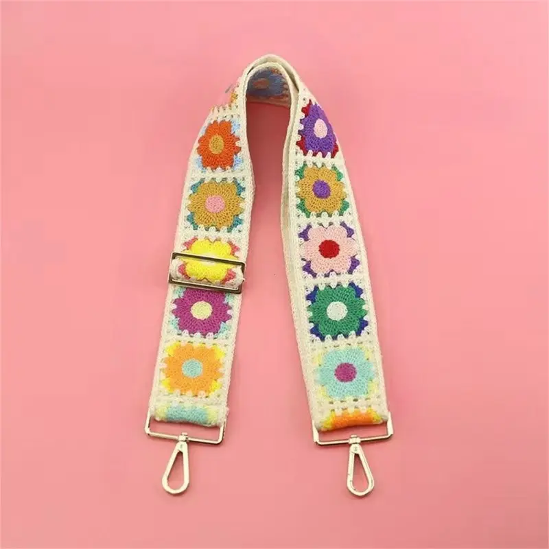 Hand Embroidered Vintage Style Shoulder Strap Multipurpose Fashion Purse Handbags Accessories Adjustable Comfort Accessory Strap