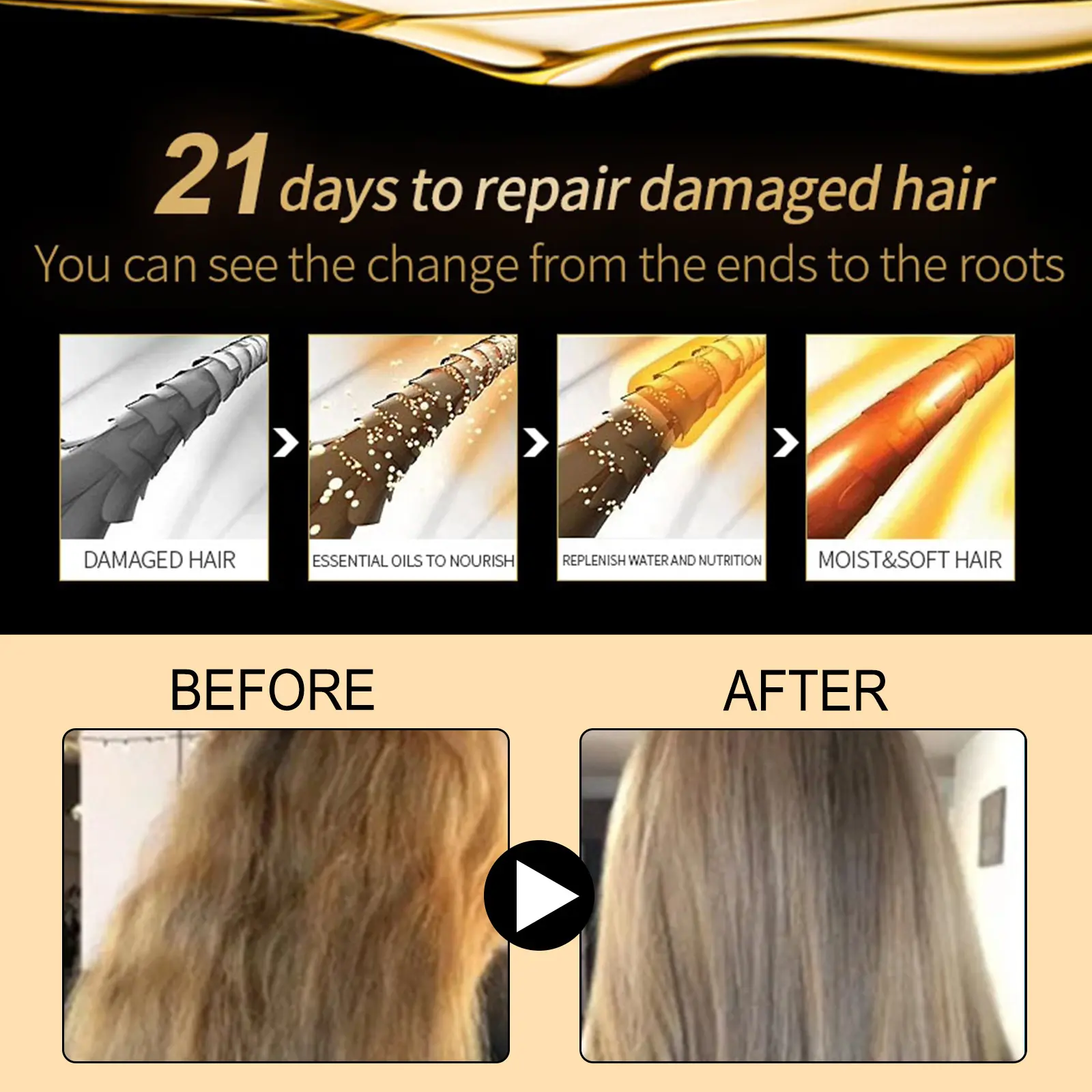 Hair Smoothing Oil Anti-Frizz Repair Dry Damaged Scalps Treatment Moisturizing Strengthening Nourishing Hairs Care Conditioner