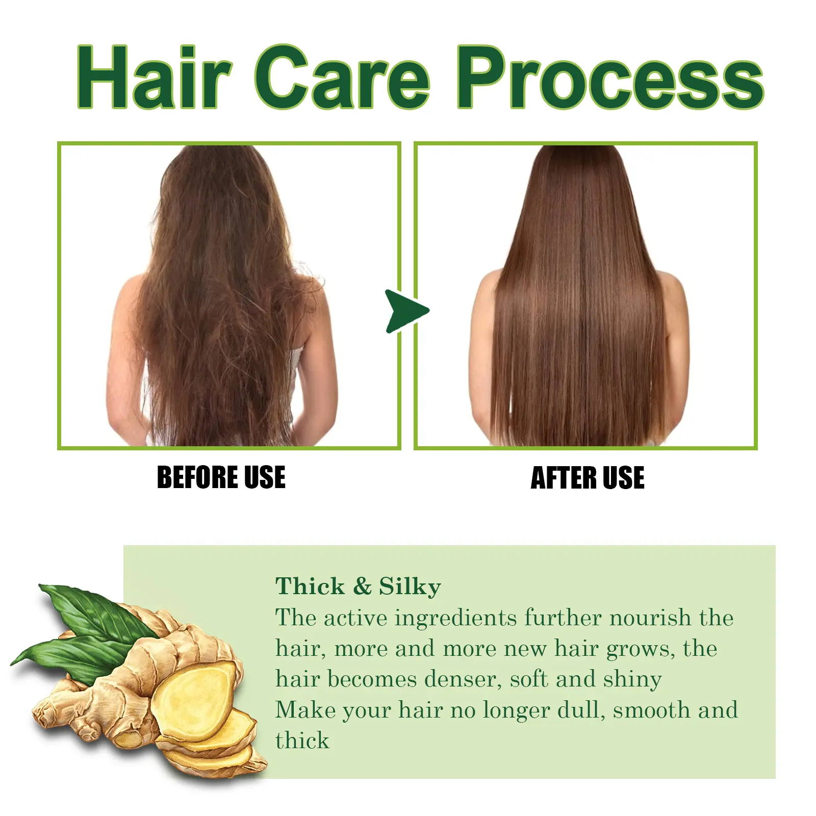 Fast Hair Growth Anti Alopecia Oil Ginger Essential High Hairline Head Hair Serum Hairless Baldhead Increase Essence Cream