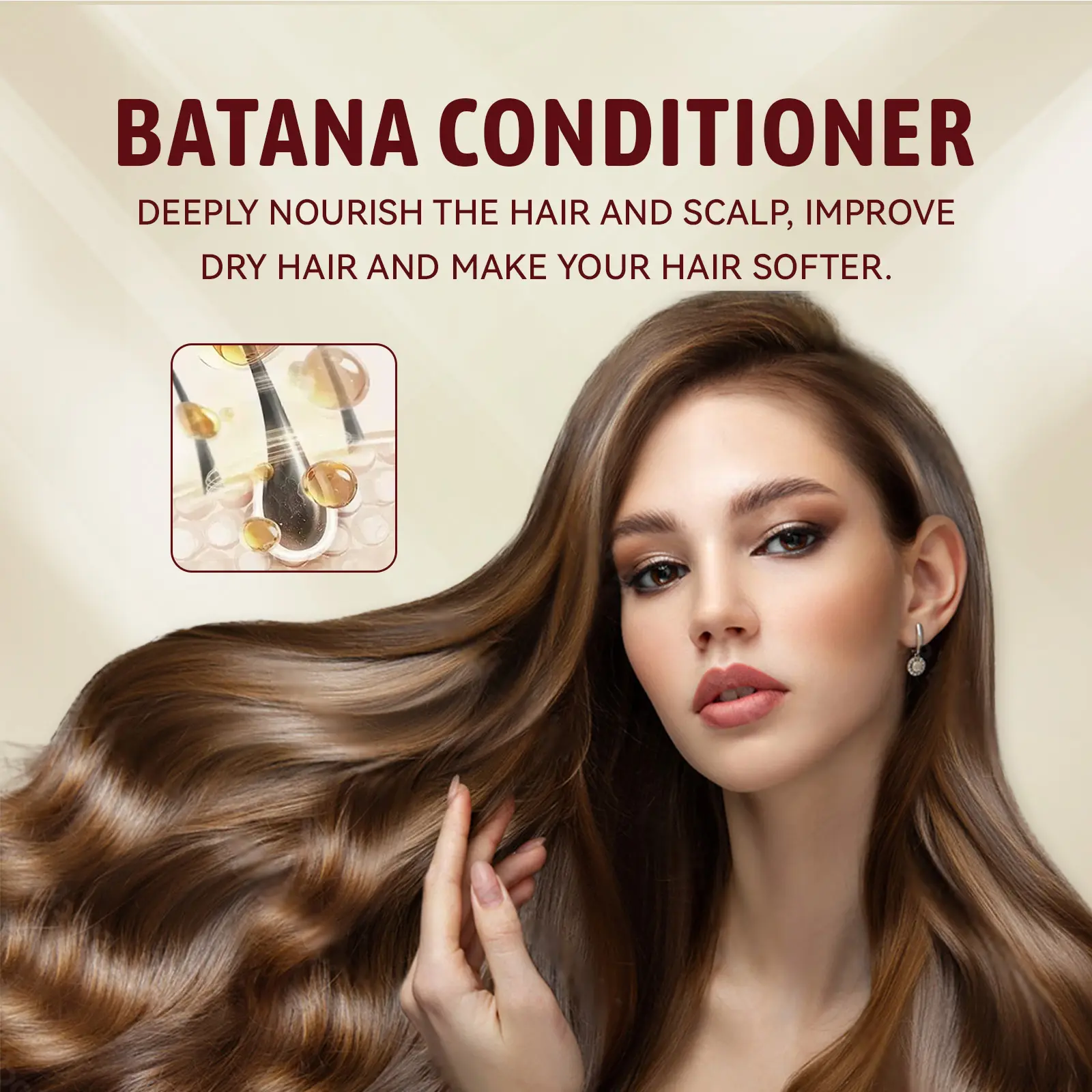 Batana Hair Growth Conditioner Eliminate Split End Moisturize Smooth Reduce Loss Scalp Treatment improve Root Hair Repairing Oil