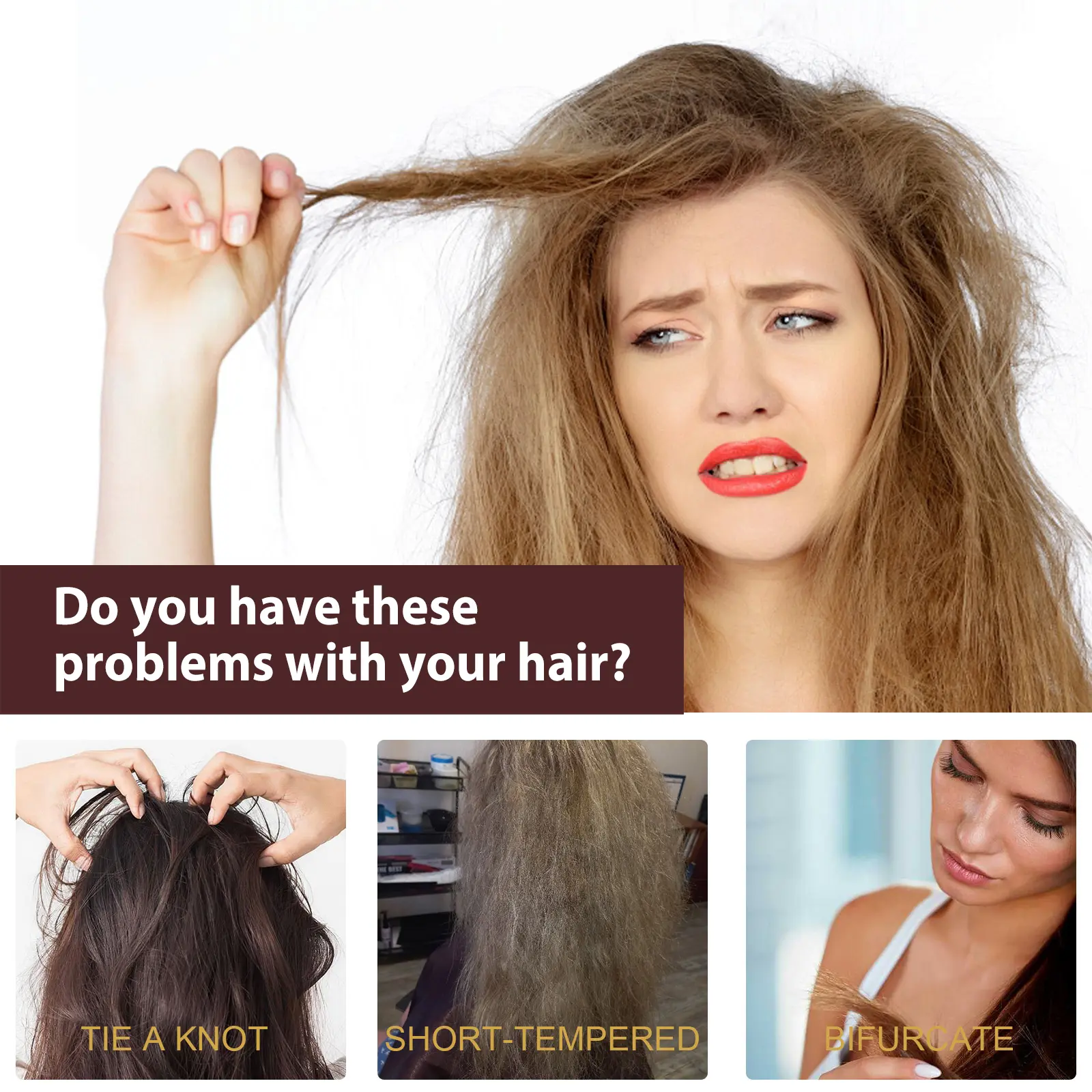100ml Protein Leave-In Hair Care Herbal Extract Moisturizing Deep Gentle Hair Care Oil Suitable For Dry And Damaged Hair