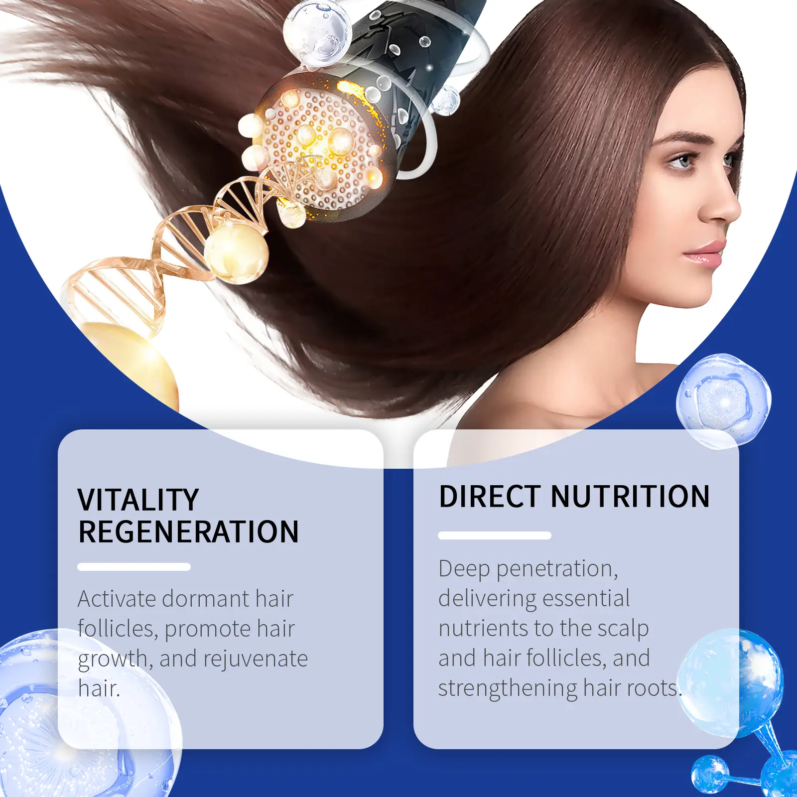 EELHOE Hyaluronic Acid Complete Hair Care Kit Anti Breakage Smoothing Soft Hair Deep Conditioning Castor Oil Hair Growth Serum