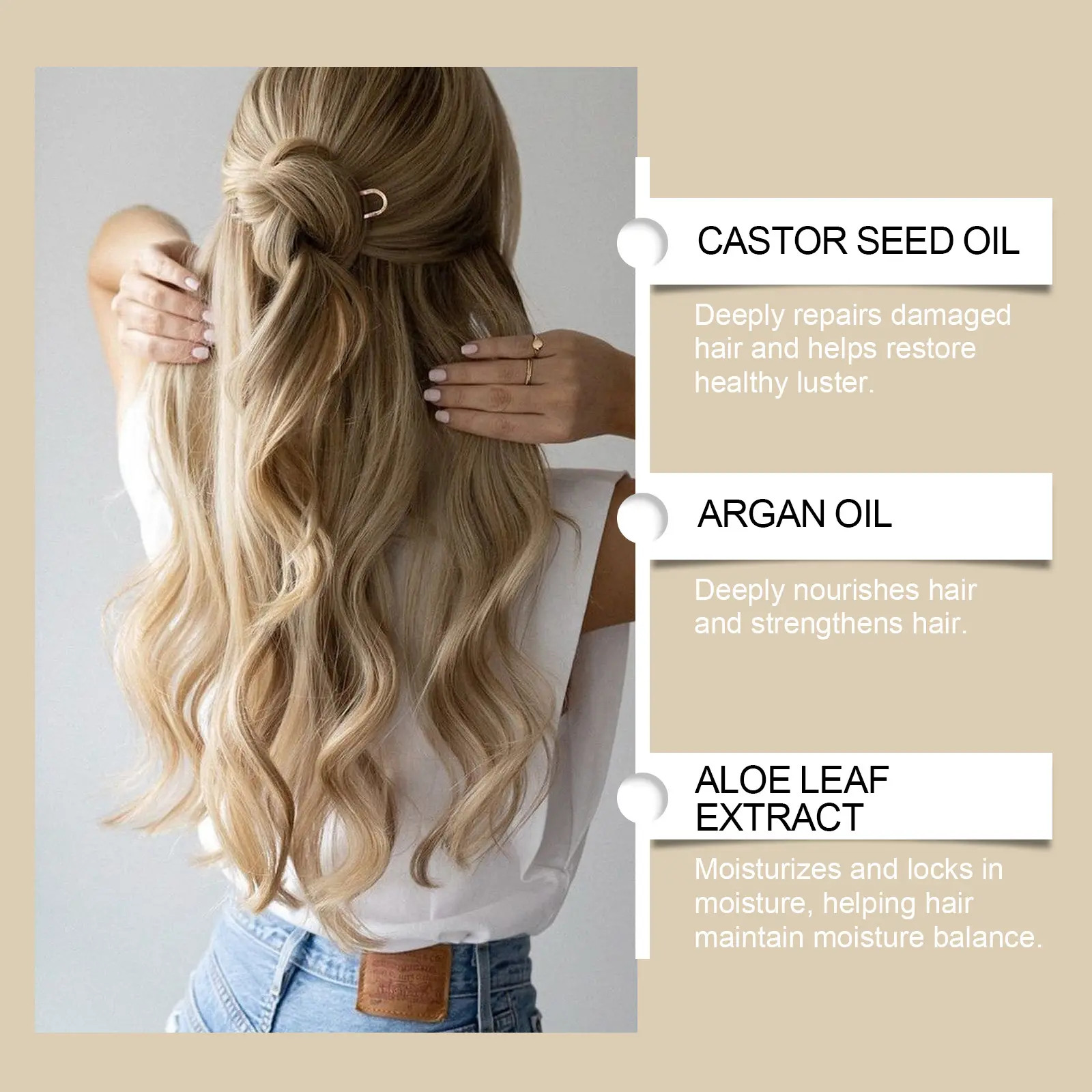 Moisturizing Hair Mask Improve Damage Rough Hair Reduce Split Ends Breakage Anti Frizzy Smoothing Hair Scalp Care Product