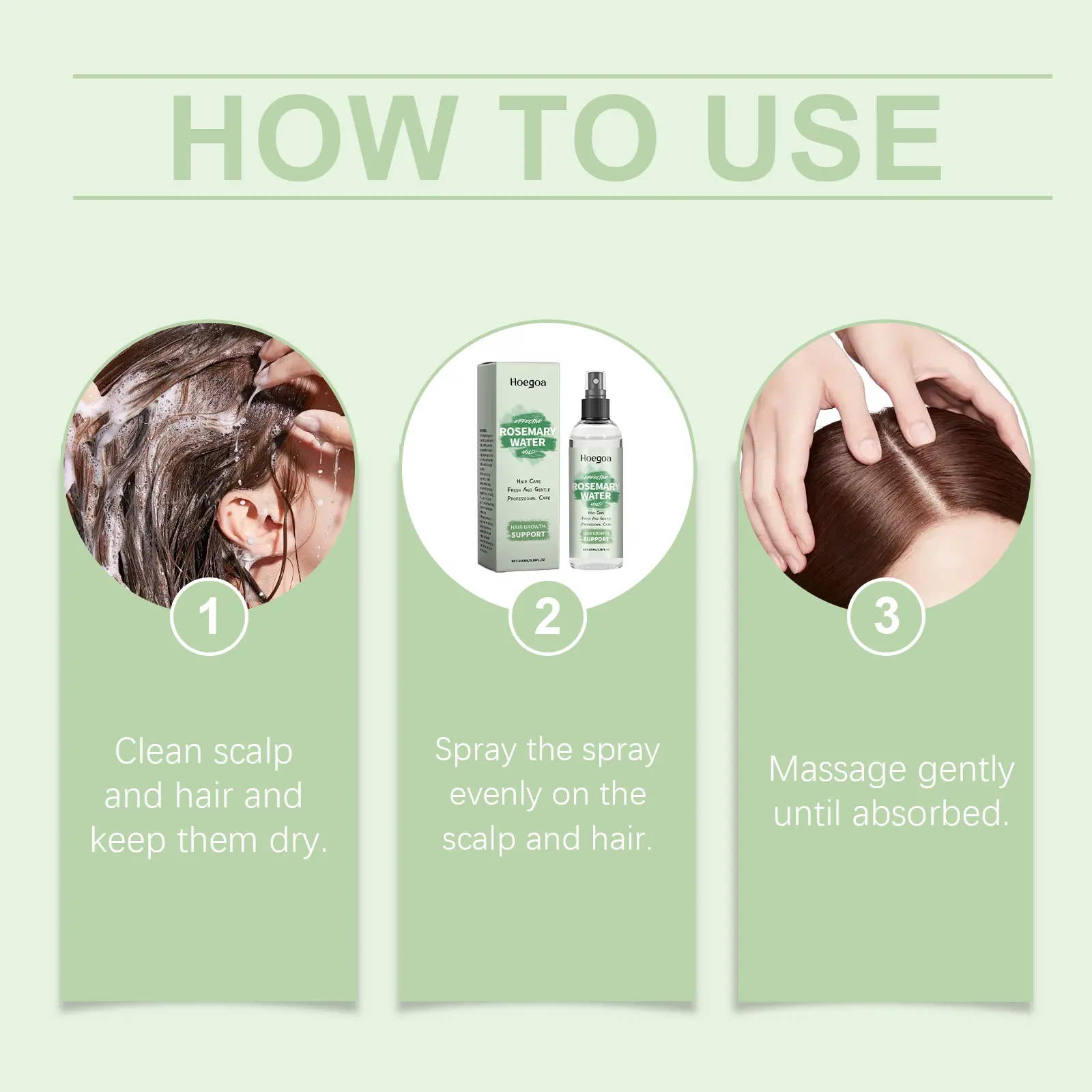 Rosemary Serum for Hair Growth Stop Hair Loss Fast Growing Hair Essential Spray Beauty Hair Care Dry Hair Scalp Refreshing Spray