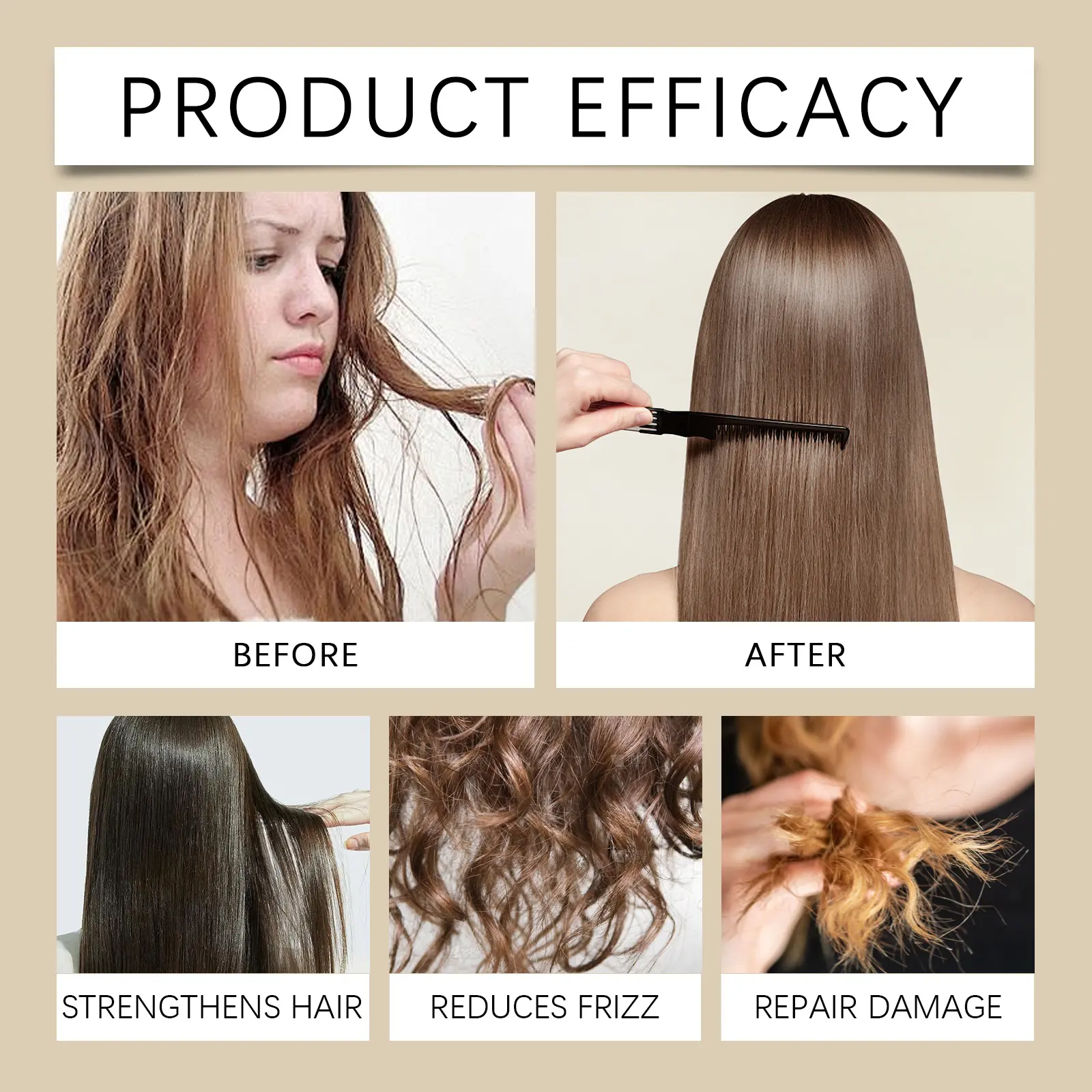 Moisturizing Hair Mask Improve Damage Rough Hair Reduce Split Ends Breakage Anti Frizzy Smoothing Hair Scalp Care Product