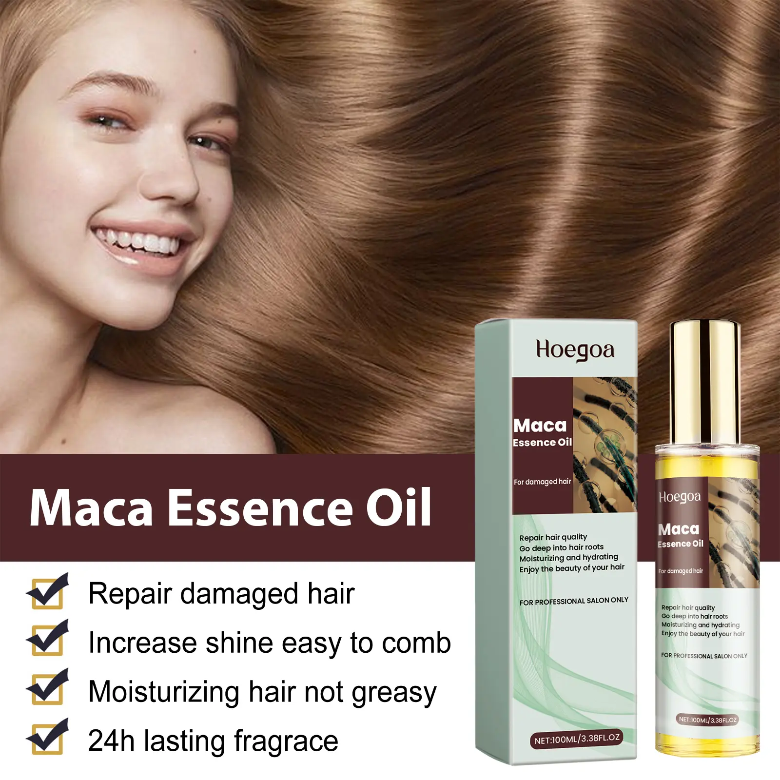 100ml Protein Leave-In Hair Care Herbal Extract Moisturizing Deep Gentle Hair Care Oil Suitable For Dry And Damaged Hair
