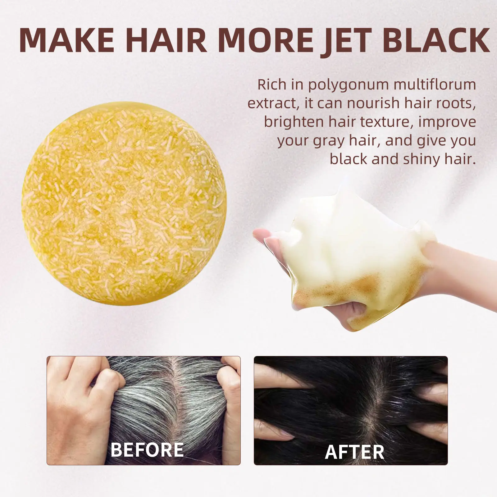 EELHOE Ginger Hair Soap Smooth Moisturizing Growth Hair Damaged Repair Gray White Hair Darkening Bar Anti Loss Cleansing Shampoo