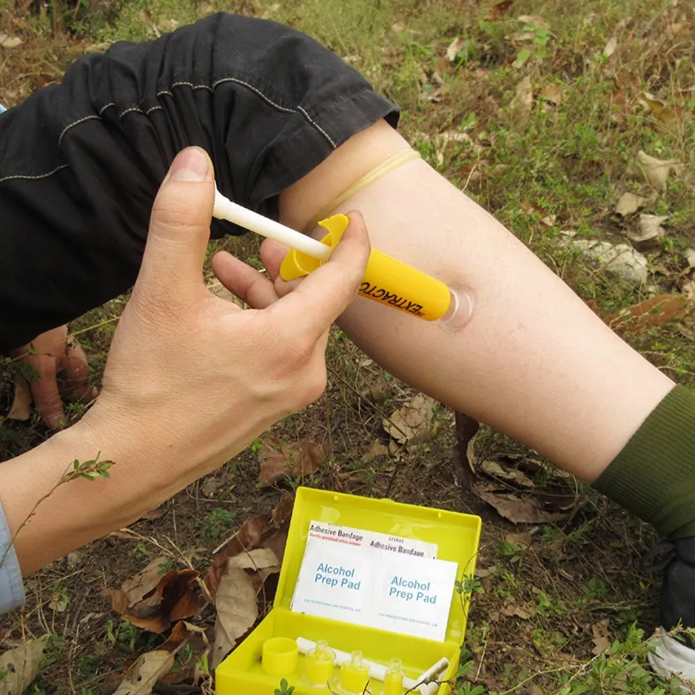 Outdoor Insect Snake Bite Vacuum Venom Extractor Wild Venomous Bee Bites Vacuum Detox Pump Emergency First Aid Kit Survival Tool