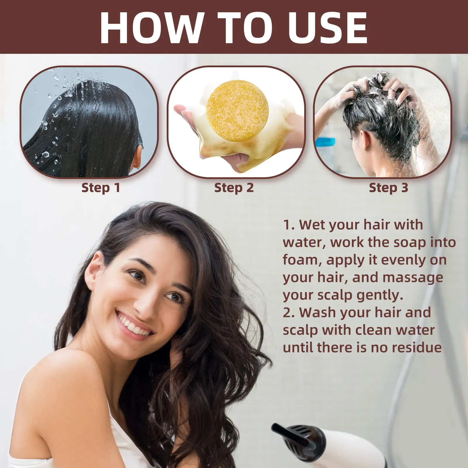 EELHOE Ginger Hair Soap Smooth Moisturizing Growth Hair Damaged Repair Gray White Hair Darkening Bar Anti Loss Cleansing Shampoo