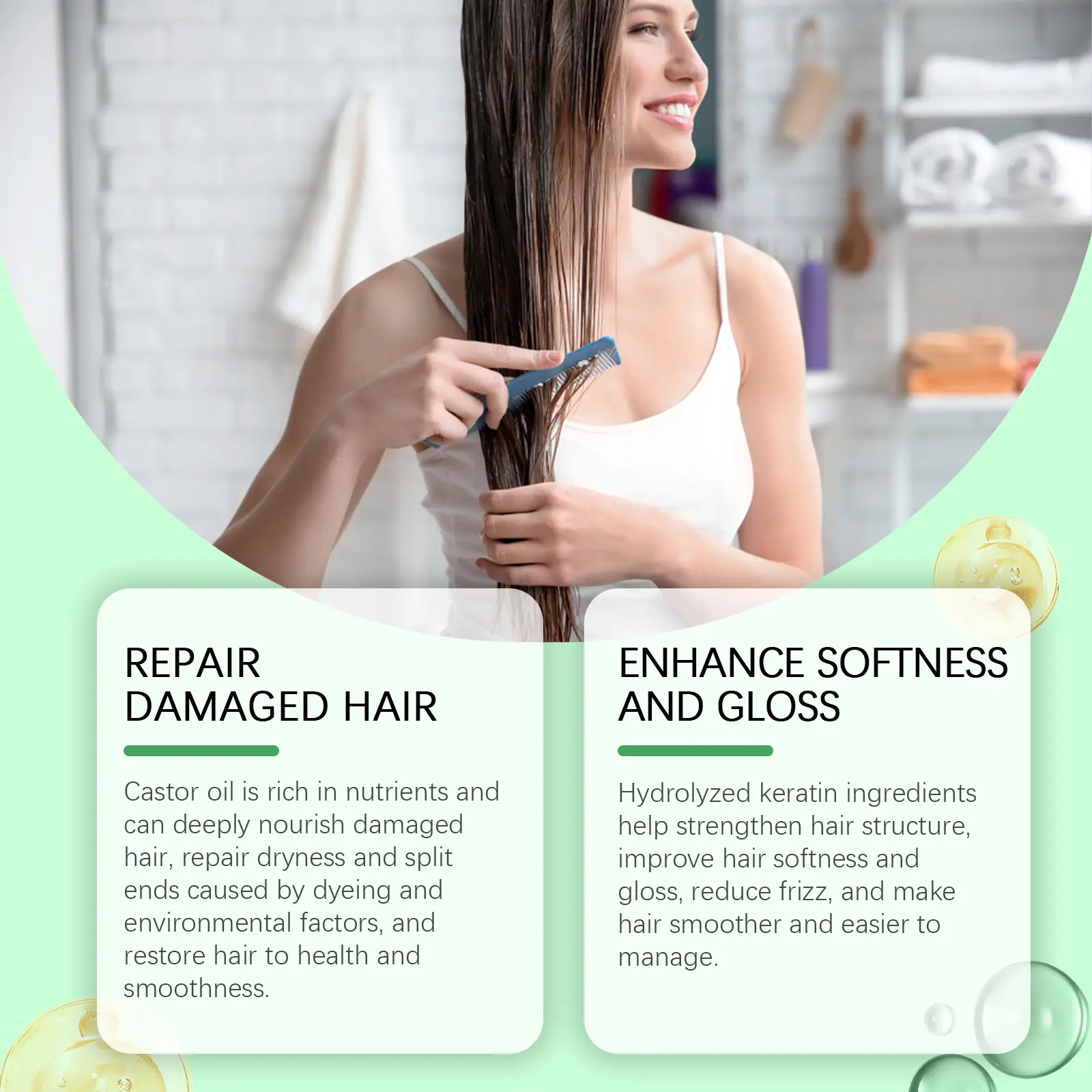 Magic Hair Vitamin Capsule Keratin Oil Fast Restore Hair Soft Smooth Shiny Deep Moisturizer Frizzy Dry Scalp Hair Care Products