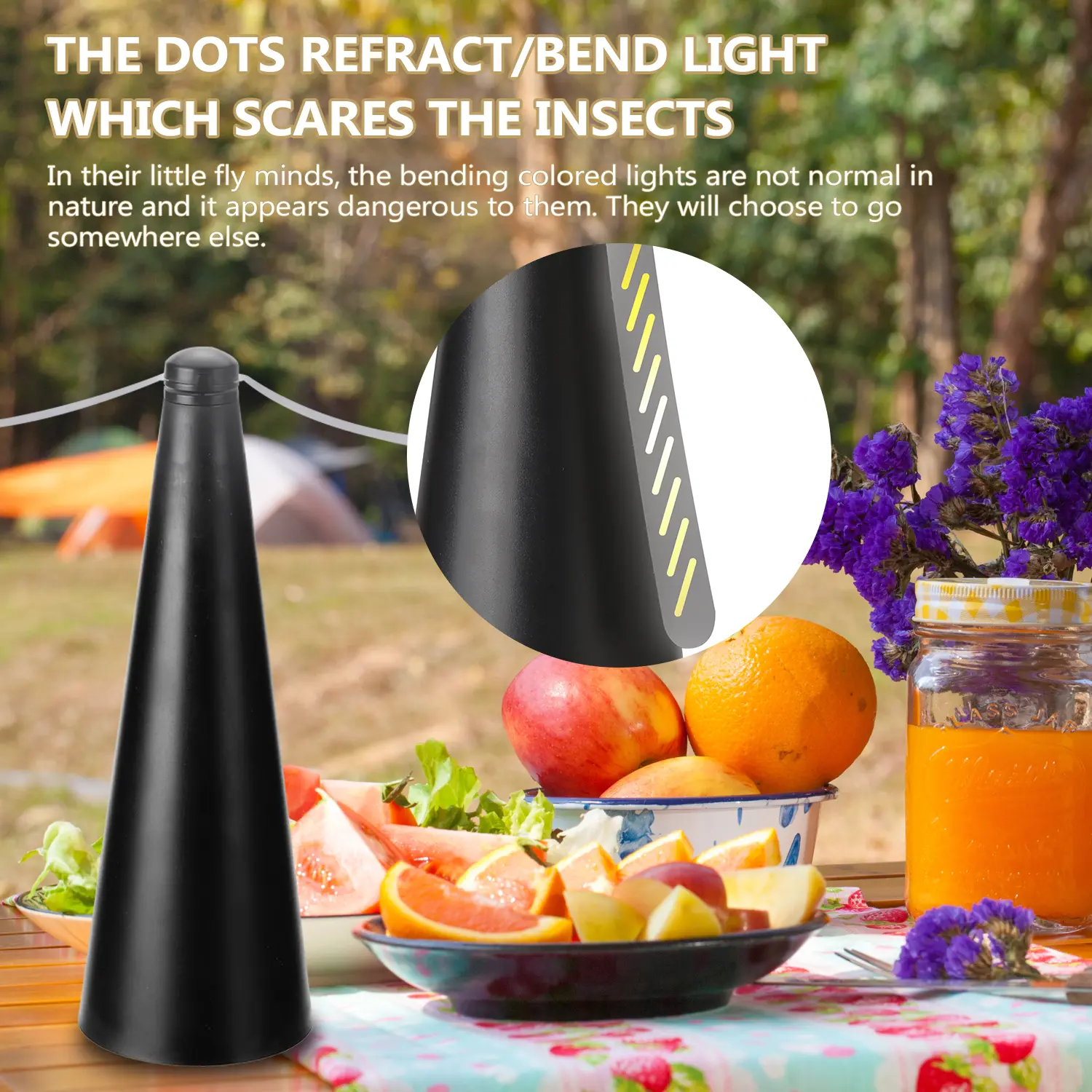 Rechargeable Outdoor Multifunctional Fly Repellent 360° Rotation Fan-type Food Protector Pest Drive Away Table Fan