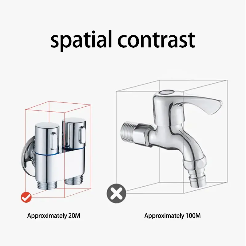 2024 New Hand Held Bidet Sprayer for Toilet, Mini Toilet Faucet Sprayer Shower Portable Bidet Set,double outlet angle valve