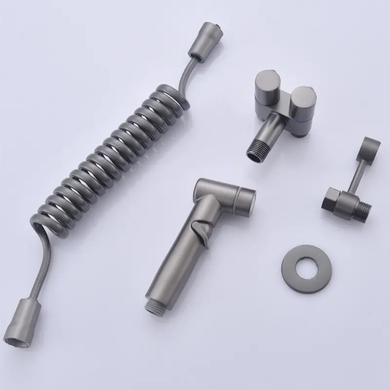 2024 New Hand Held Bidet Sprayer for Toilet, Mini Toilet Faucet Sprayer Shower Portable Bidet Set,double outlet angle valve