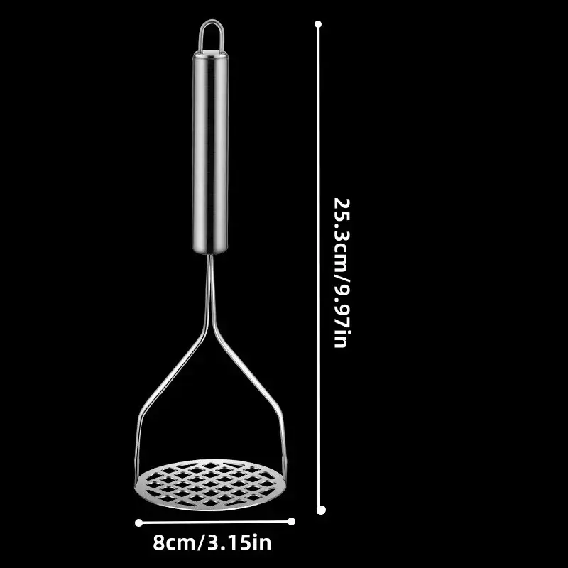 Stainless Steel Potato Masher Pumpkin Garlic Vegetable Fruit Easy Mud Press Grinder Children Food Crusher Kitchen Accessories