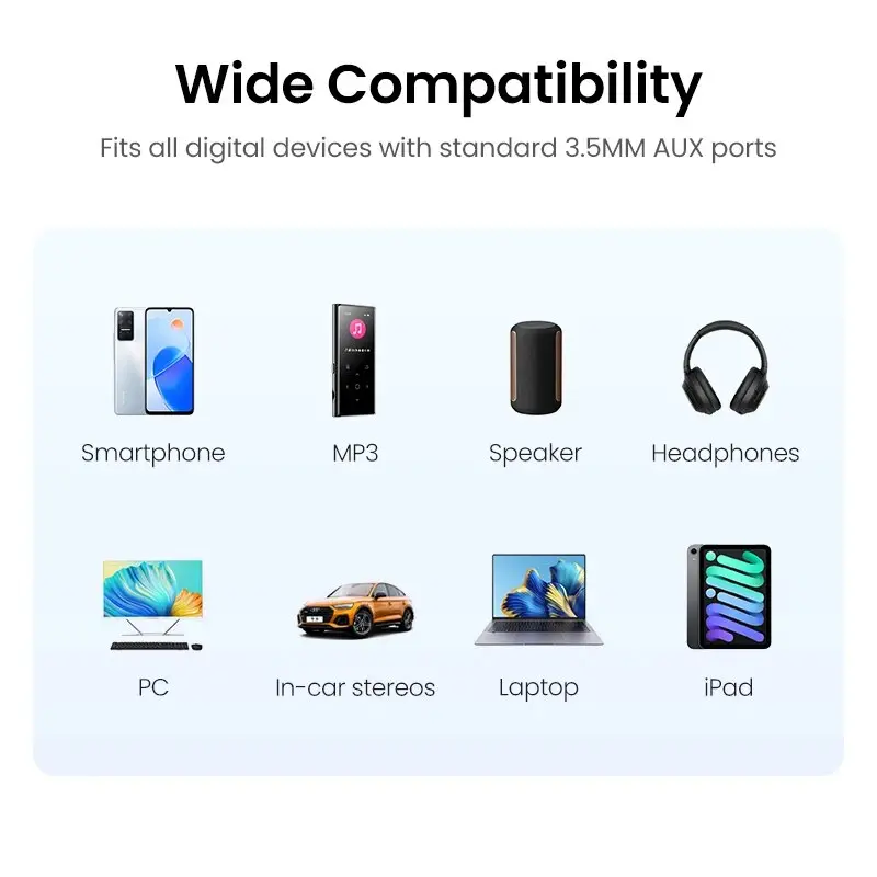 Aux Cable Speaker Cable 3.5mm Audio Cable for Car Headphone Audio 3.5mm Jack Speaker for JBL Headphones Samsung Xiaomi AUX Cord