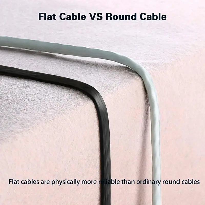 Cat8 Ethernet Cable Flat Lan Cable High Speed RJ45 40Gbps 2000Mhz For Home Networking Router Modem Computer,PC,Ps4, TV ,Laptops