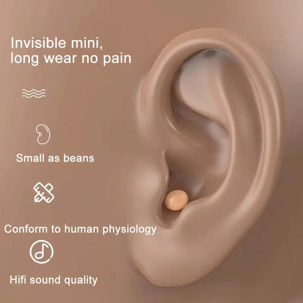 Mini Auriculares Bluetooth Invisible Earphone Sleeping Headset Wireless Sleep Earbud Noise Reduction With Mic Charging Box