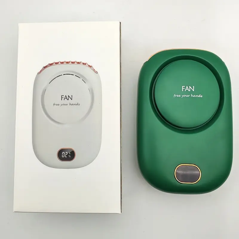 New Portable Mini Fan Hanging Handheld Fan Rechargeable Bladeless Turbo Ultra Quiet Student Hand Held Fan Outdoor Sports Travel
