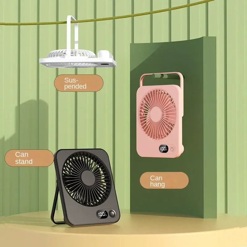 2025 New Small Fan Handy Charging Long Life Ultra-thin Desktop Fan Large Wind Super Quiet Folding Handheld Table Fan