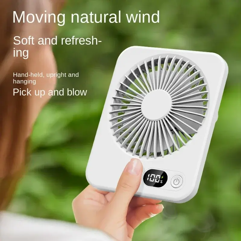 2025 New Small Fan Handy Charging Long Life Ultra-thin Desktop Fan Large Wind Super Quiet Folding Handheld Table Fan
