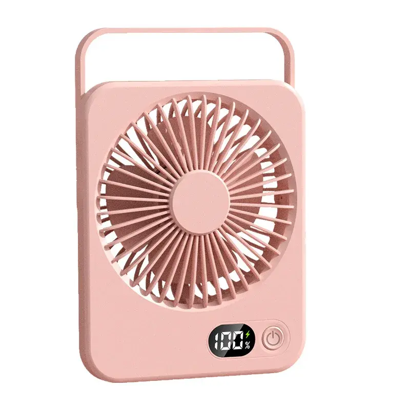 2025 New Small Fan Handy Charging Long Life Ultra-thin Desktop Fan Large Wind Super Quiet Folding Handheld Table Fan