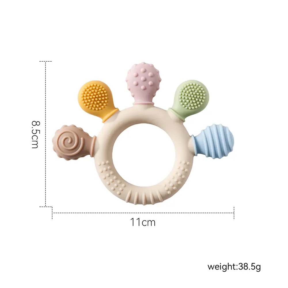 Baby Teether Toy 0-12 Months Baby Gums Toys Silicone Animal Soothing Toys Accessories Anti-eating Hand ​Molar Stick Baby Gift