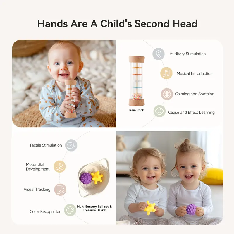 Montessori Toy Set Multiple Purpose Puzzle Games Toys Baby Growth Mileage Commemorative Card and Early Education Toy Baby Gift
