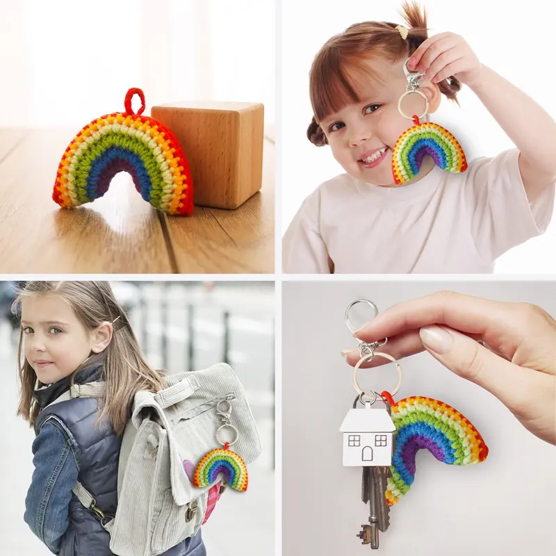 Baby Stroller Chain Knitted Crochet Cute Moon Keychain Crochet DIY Locking Stitch Markers Crochet Latch Knit Needle Clip Hook