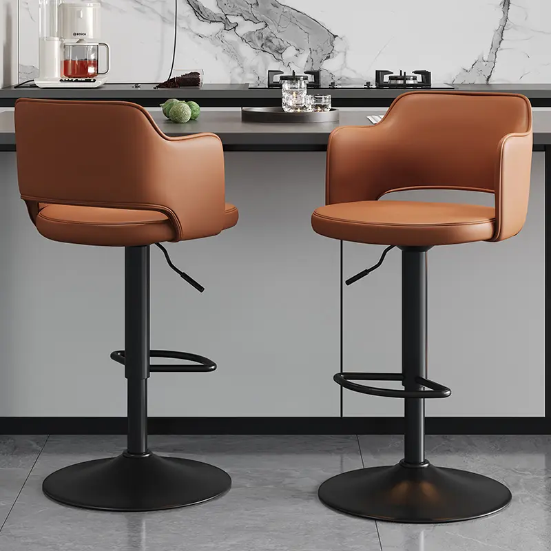 White Minimalist Bar Stools Adjustable Counter Breakfast Dinning Bar Stools Island Industrial Sillas De Comedor Furniture