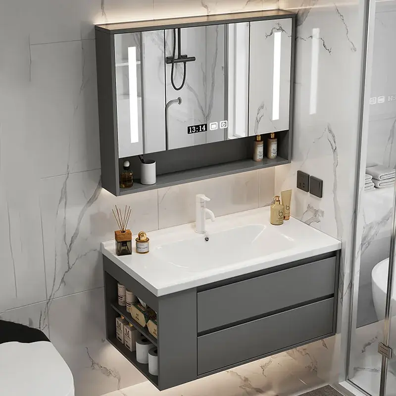 Wooden Organizer Bathroom Cabinet Drawers Modern Vanity Storage Bathroom Cabinet Space Saver Meuble Salle De Bain Furniture