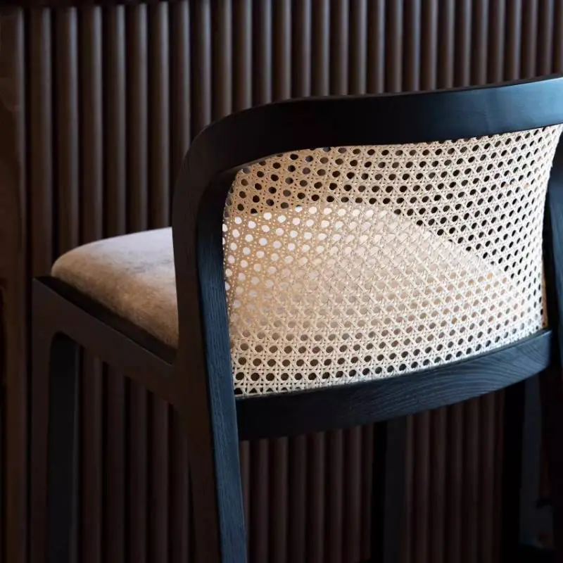 Woven Industrial Bar Stools Kitchen Minimalist Island Breakfast Bar Stools Modern Restaurant Sillas De Comedor Furniture