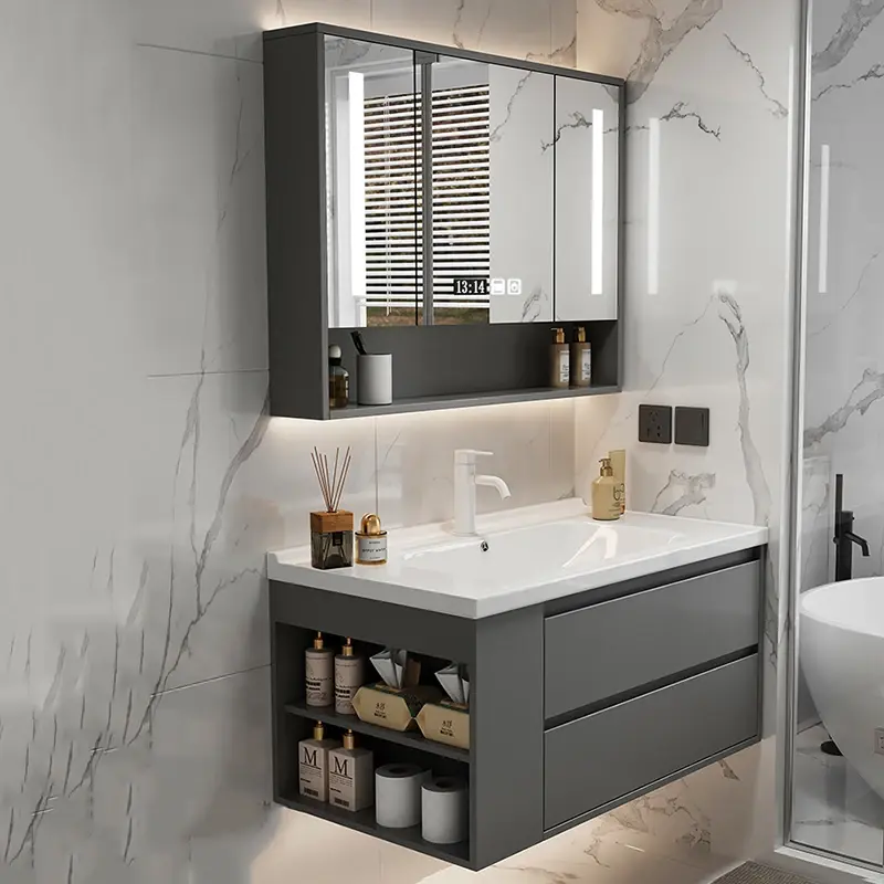 Wooden Organizer Bathroom Cabinet Drawers Modern Vanity Storage Bathroom Cabinet Space Saver Meuble Salle De Bain Furniture