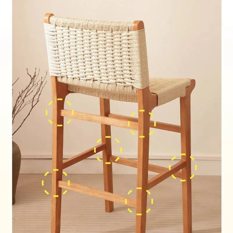 Minimalist Wood Bar Stools Kitchen Industrial Restaurant Counter Bar Stools Dining Breakfast Sillas De Comedor Furniture