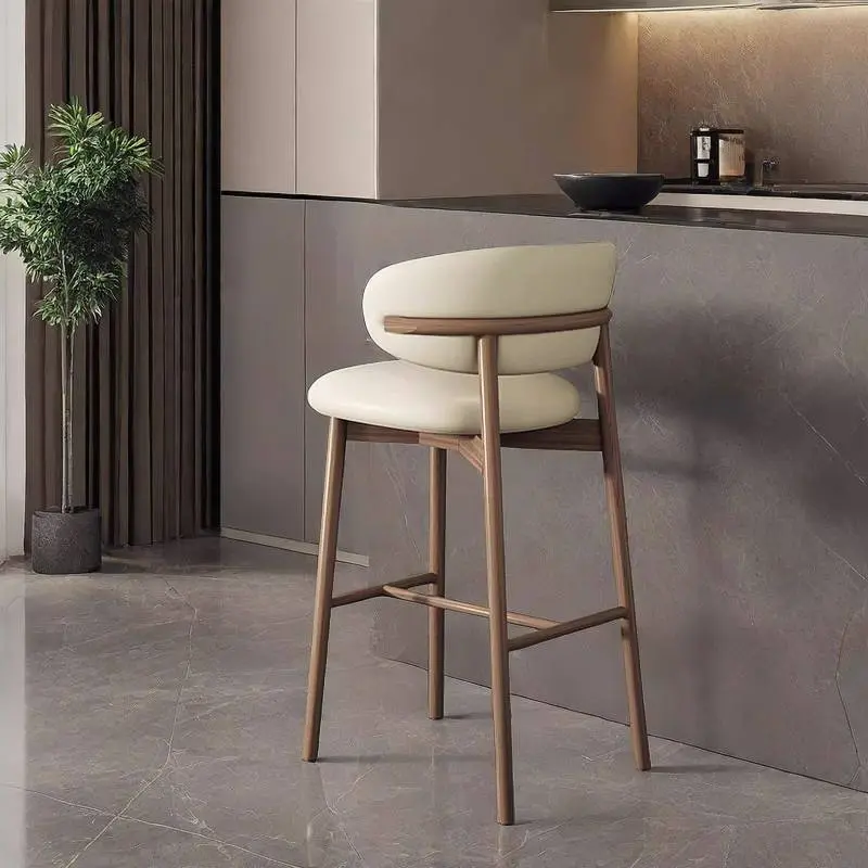White Minimalist Bar Stools Kitchen Counter Industrial Island Bar Stools Dinning Breakfast Taburetes De Bar Furniture