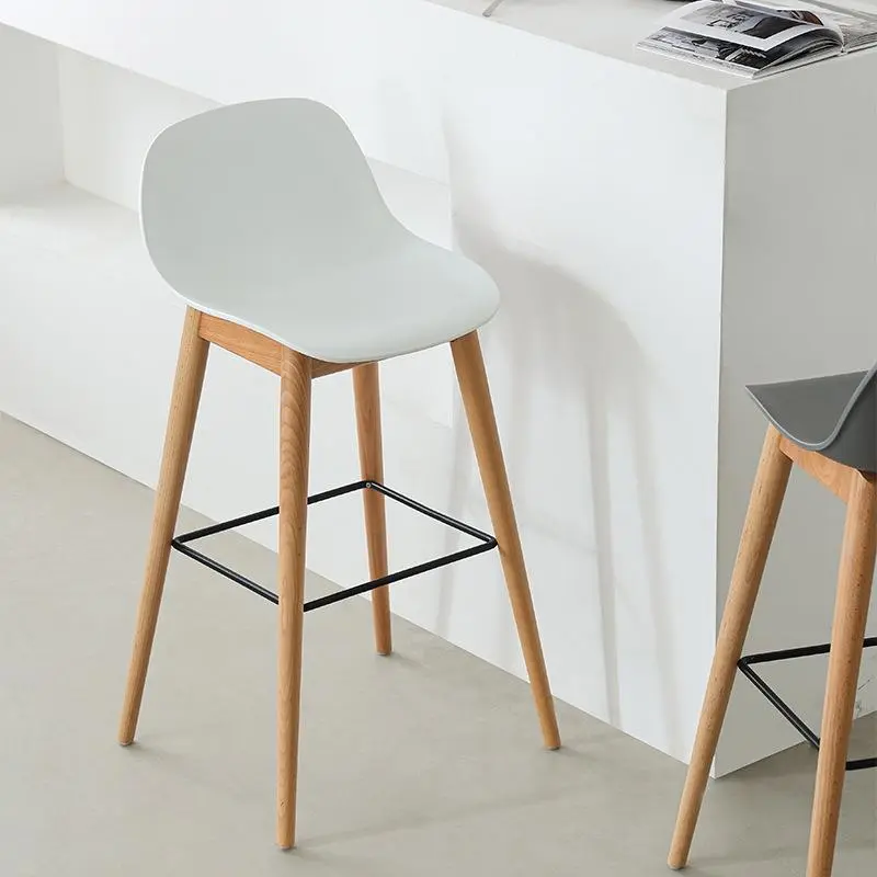 Back Beige Bar Stools Wood Commercial Plastic Luxury Modern Bar Stools High Nordic Designer Unique Sillas Para Barra Furniture