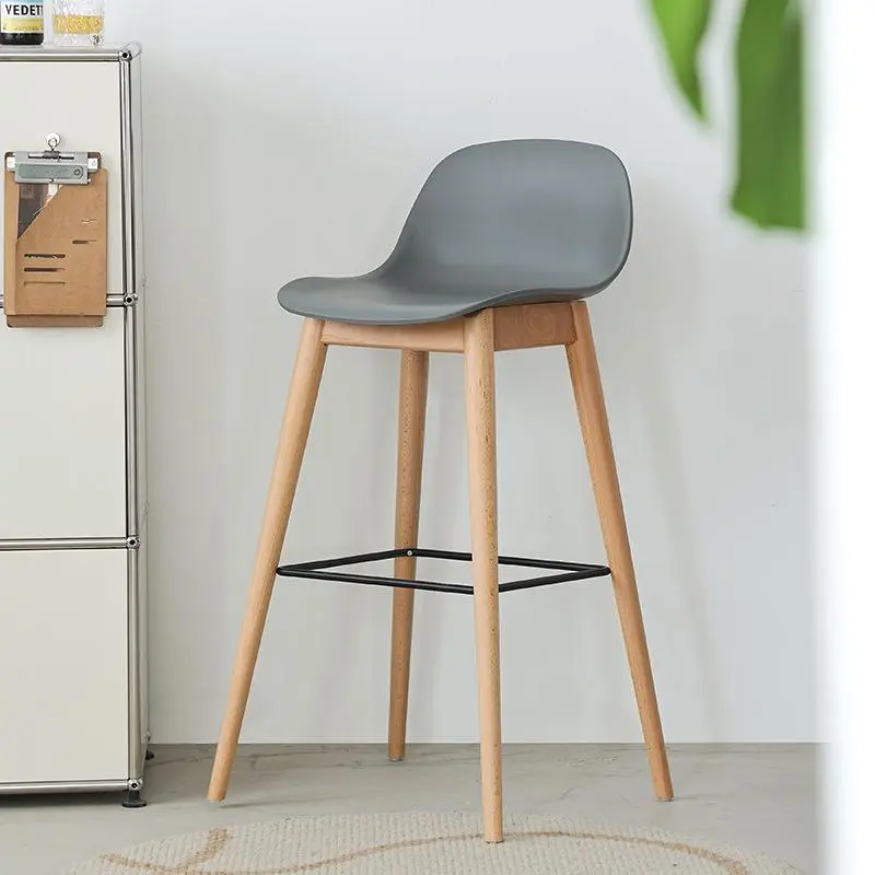 Back Beige Bar Stools Wood Commercial Plastic Luxury Modern Bar Stools High Nordic Designer Unique Sillas Para Barra Furniture