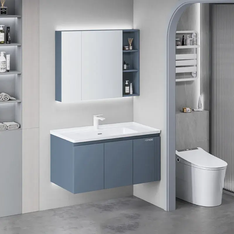 Modern Organizer Bathroom Cabinet Wooden Door Storage Shelf Bathroom Cabinet Vanity Space Saver Meuble Salle De Bain Furniture