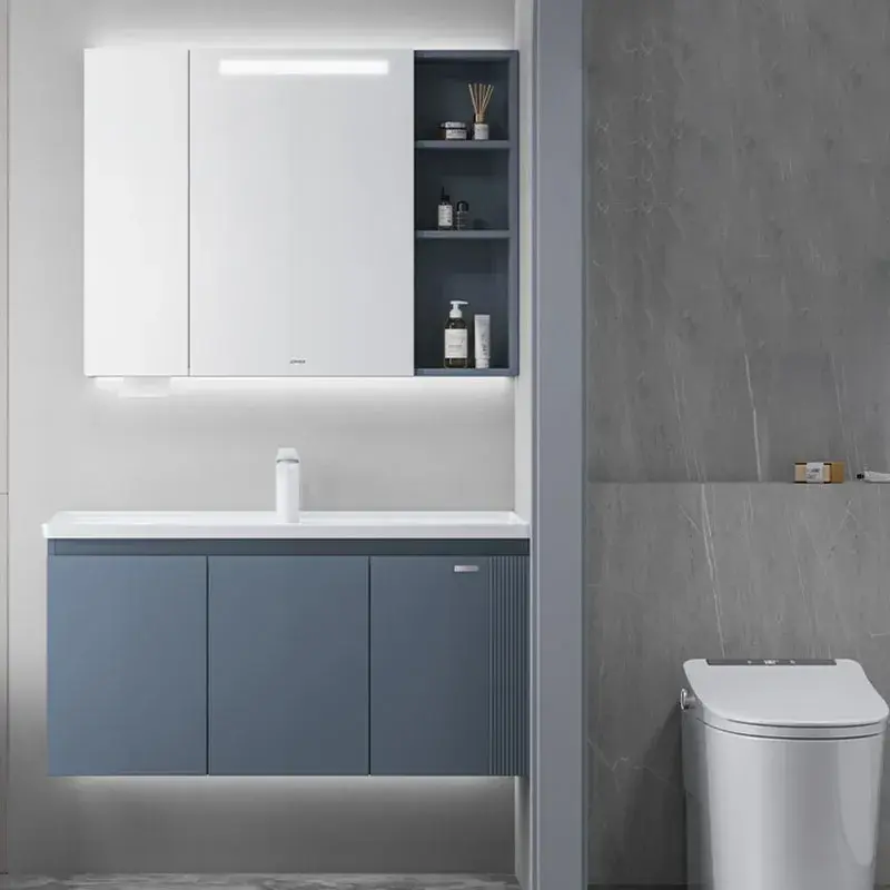 Modern Organizer Bathroom Cabinet Wooden Door Storage Shelf Bathroom Cabinet Vanity Space Saver Meuble Salle De Bain Furniture
