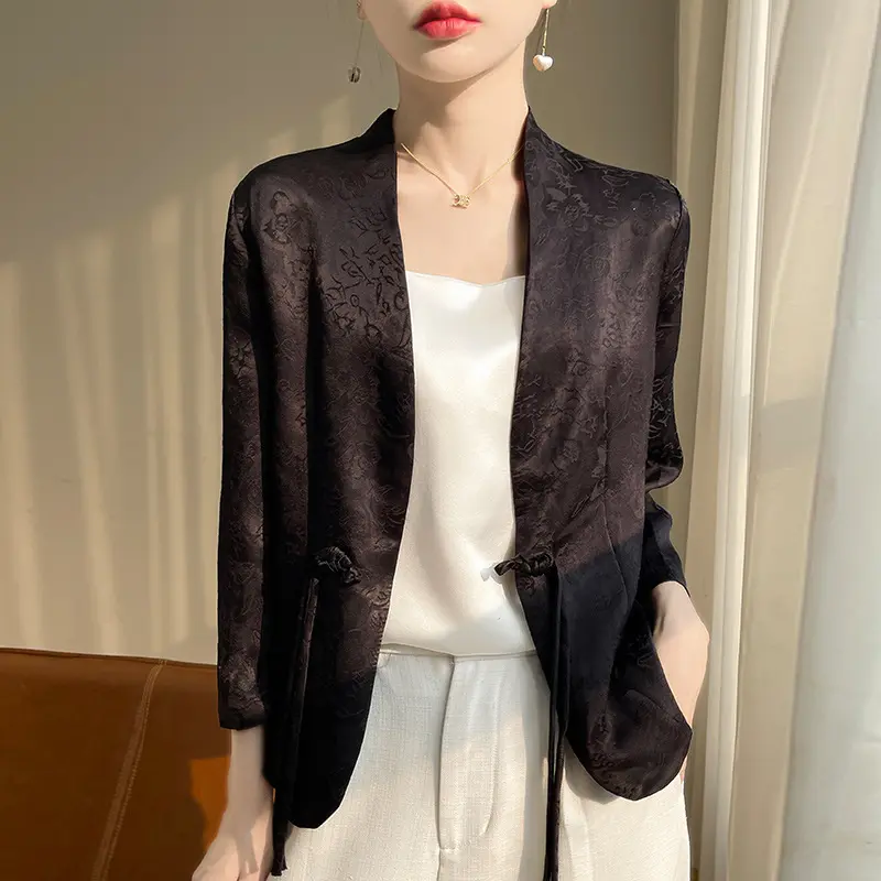 Spring Summer Fashion Blazer Women Jackets Korean Casual Temperament Cropped Sleeves Short Solid Ladies Office Blazers Outwear